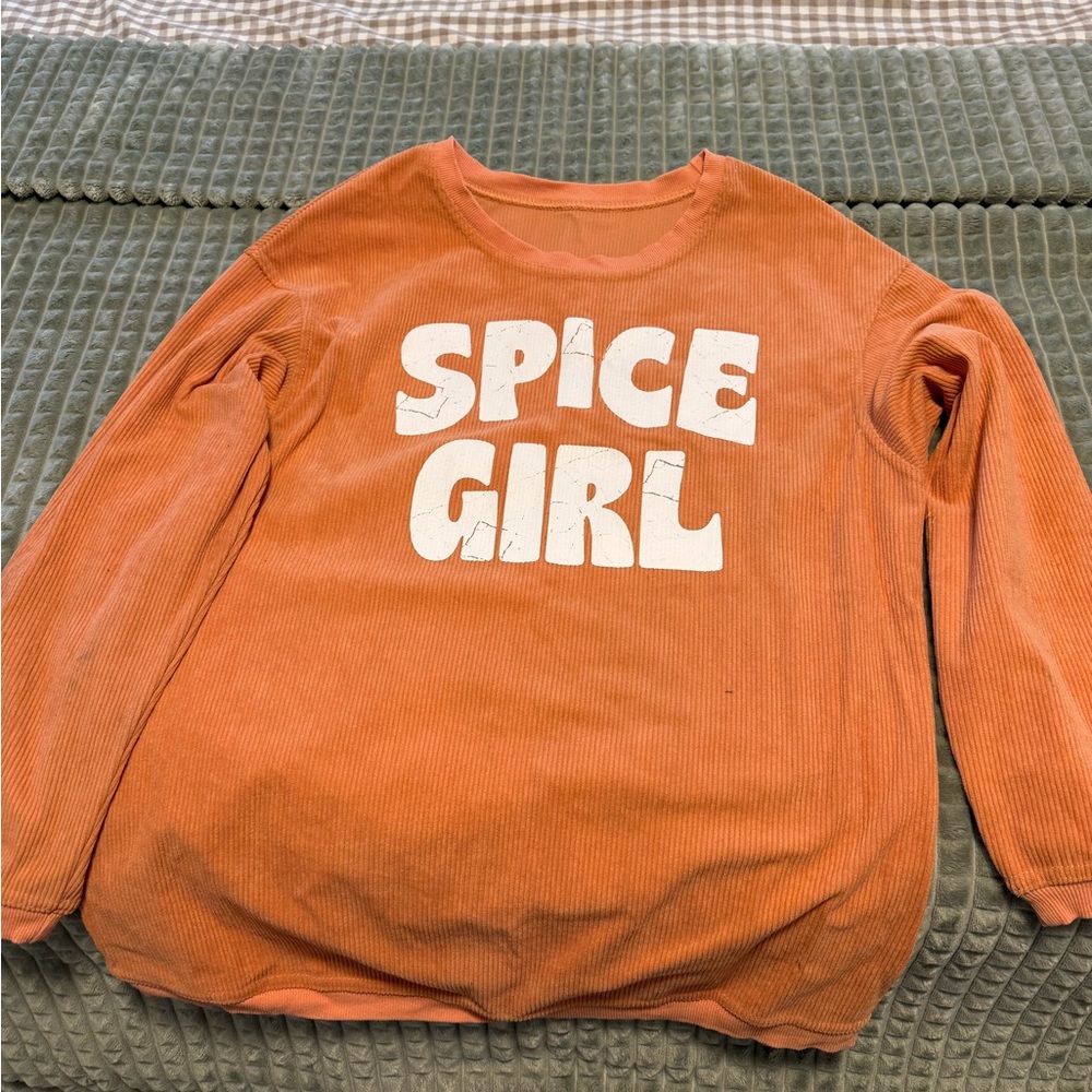 Spice Girl Orange corduroy sweater
